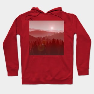 Mountains landscape with reflection Hoodie